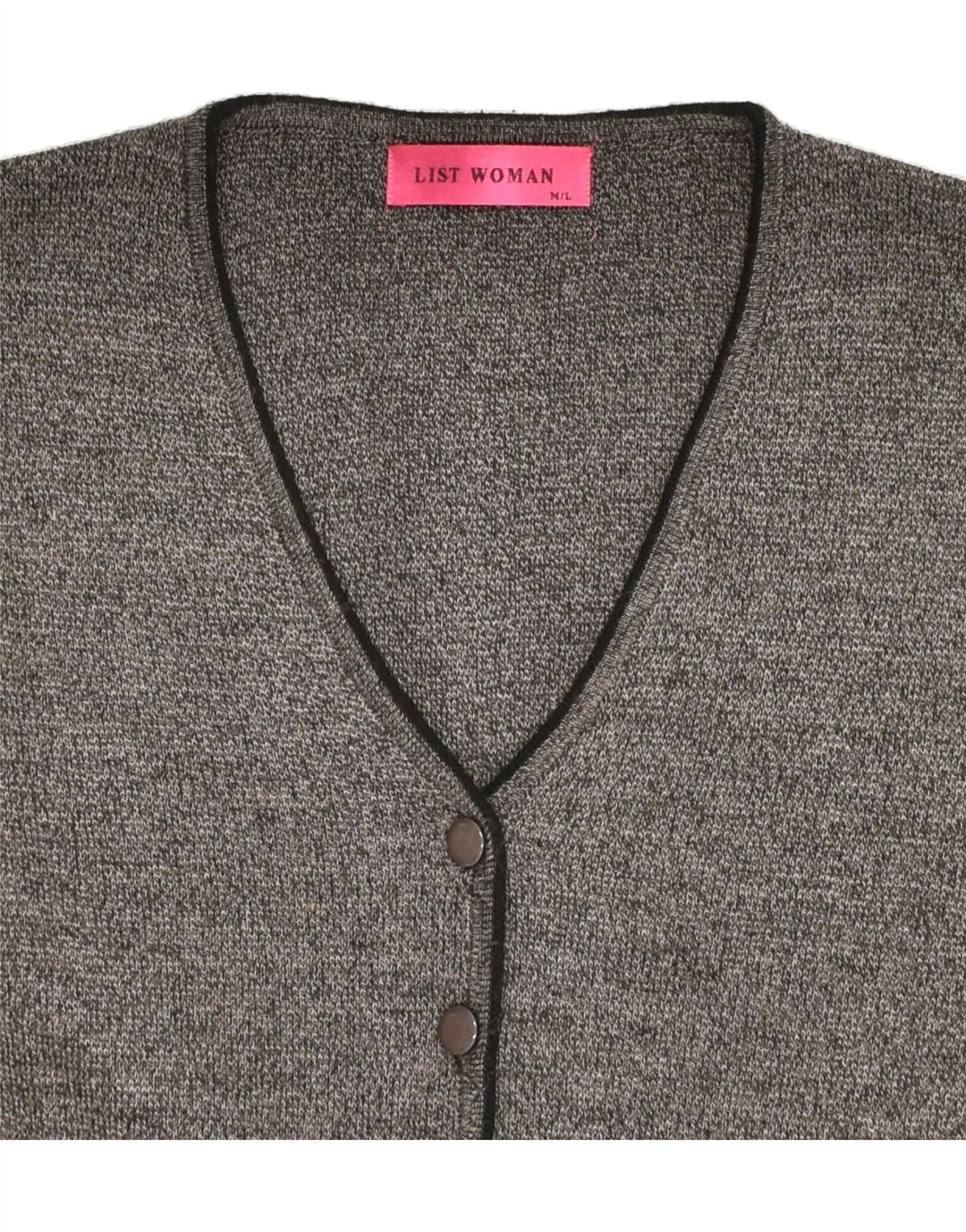 VINTAGE Womens Cardigan Sweater UK 14 Medium Grey Wool | Vintage Vintage | Thrift | Second-Hand Vintage | Used Clothing | Messina Hembry 