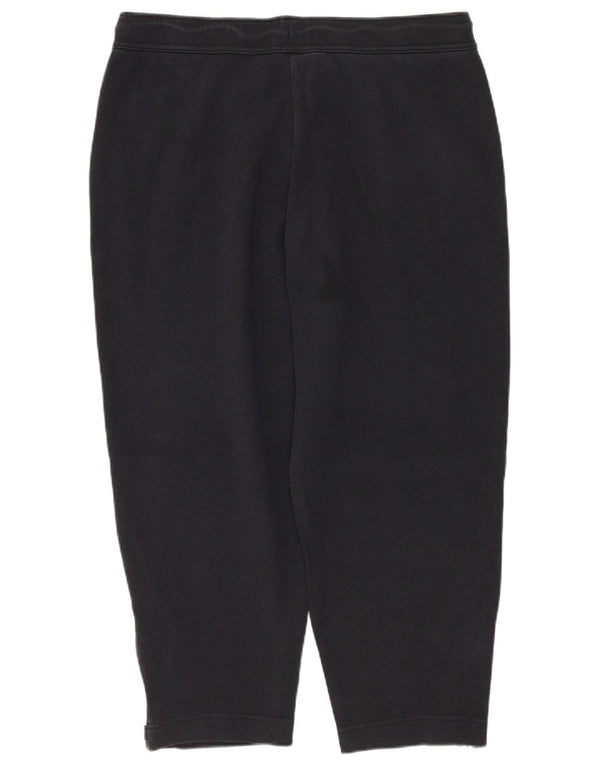 Nike Dame Capri Træningsdragt Bukser UK 14 Medium Sort Bomuld