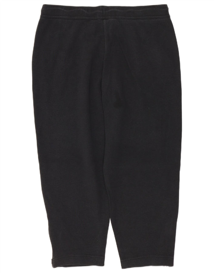 Nike Dame Capri Træningsdragt Bukser UK 14 Medium Sort Bomuld
