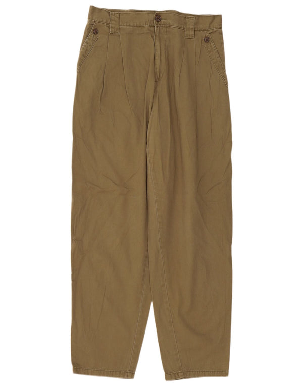 Topshop Dame tilspidsede Casual Bukser UK 12 Medium W30 L29 Khaki Bomuld