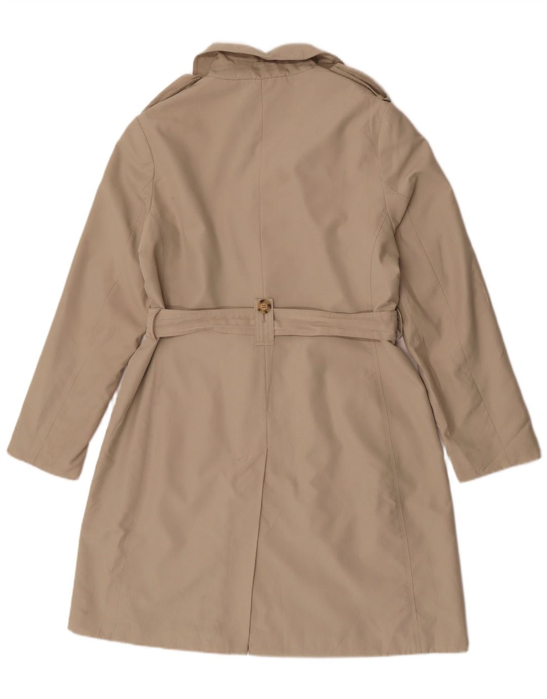 Marks & Spencer Trench Coat til kvinder UK 14 Large Beige Polyester