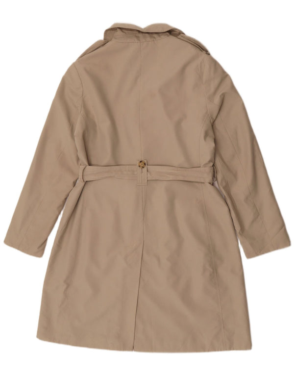 Marks & Spencer Trench Coat til kvinder UK 14 Large Beige Polyester