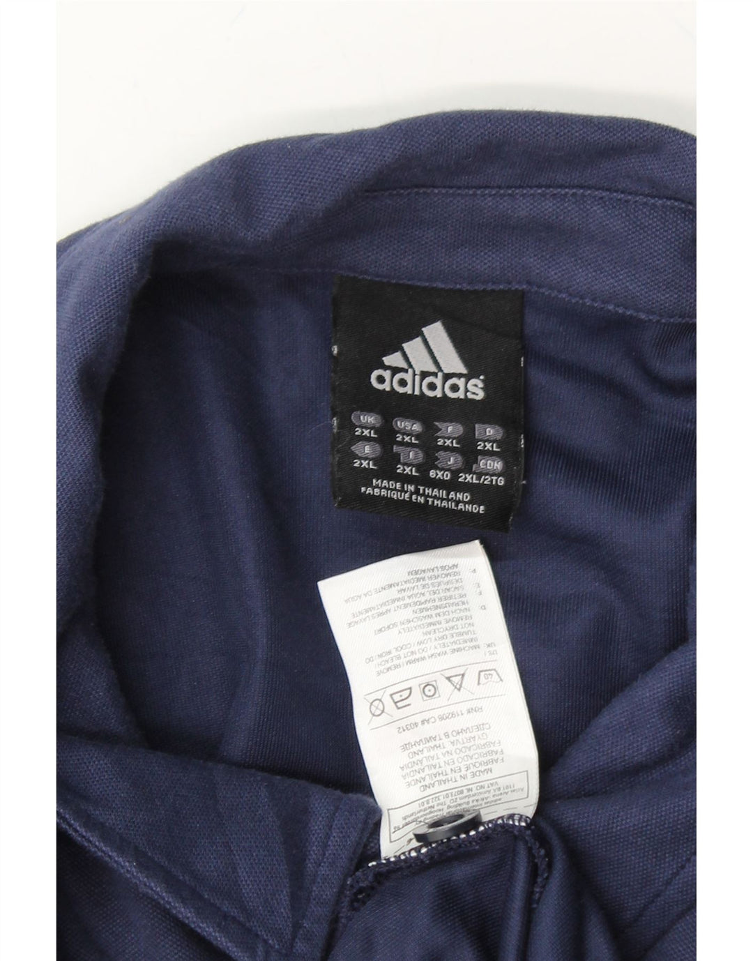 ADIDAS Mens Polo Shirt 2XL Navy Blue Cotton Vintage Adidas and Second-Hand Adidas from Messina Hembry 