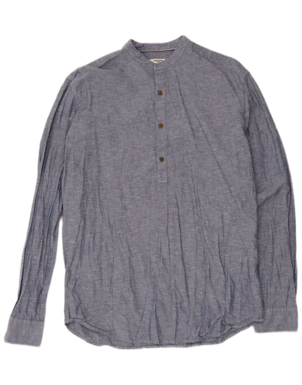 Jack & Jones Herre Slim Fit Pullover Shirt Medium Blue Flecked Bomuld