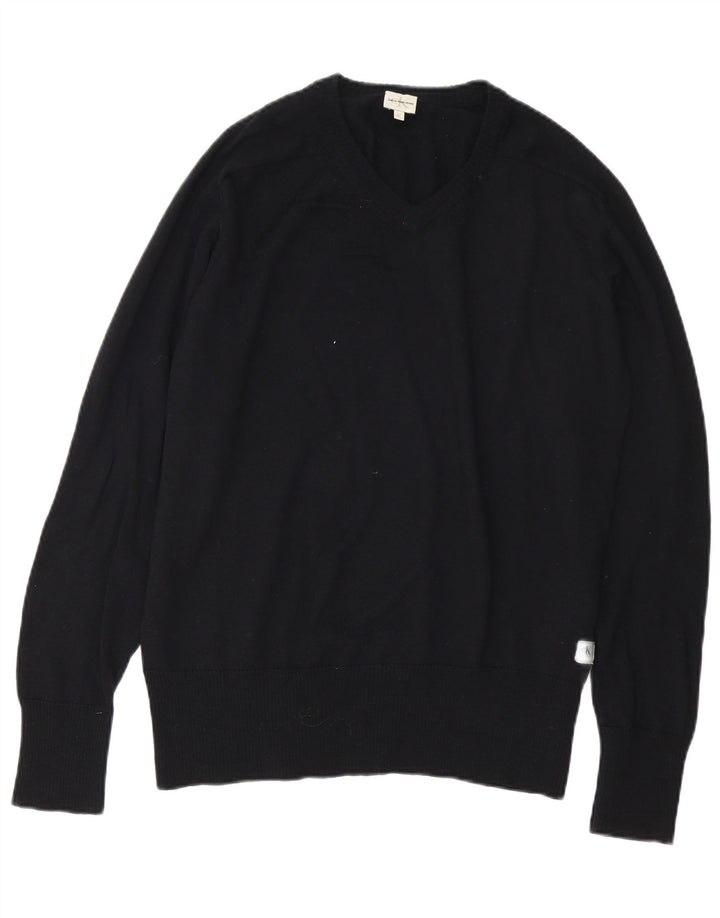 Calvin Klein Jeans Herre V-hals sweater Medium Sort Merinould
