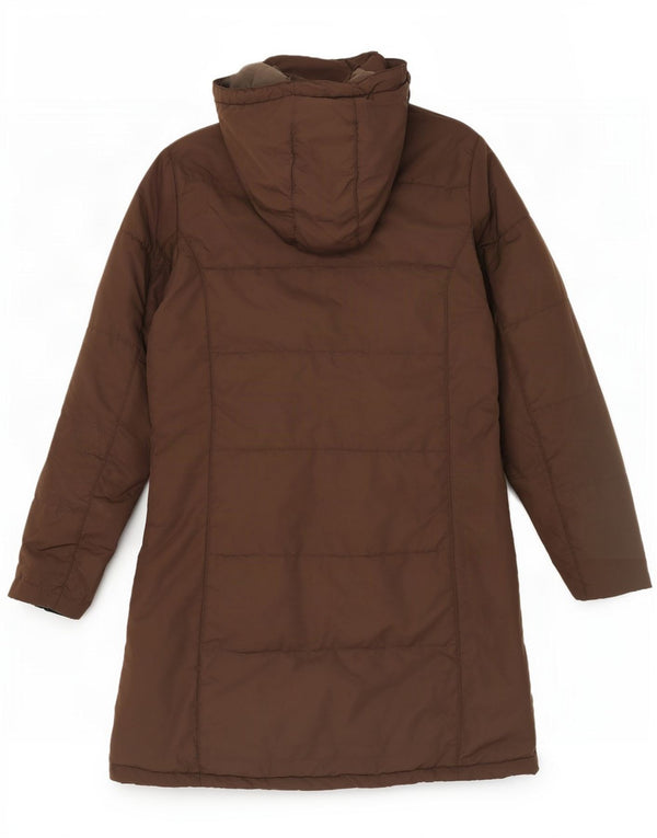 Jack Wolfskin Dame Hætte Polstret Frakke UK 12/14 Medium Brun Polyester