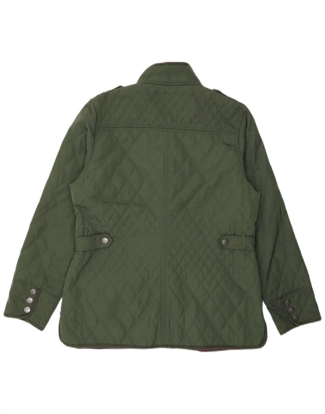 Crew Clothing Dame Military Quilted Jacket UK 16 Large Green Polyester