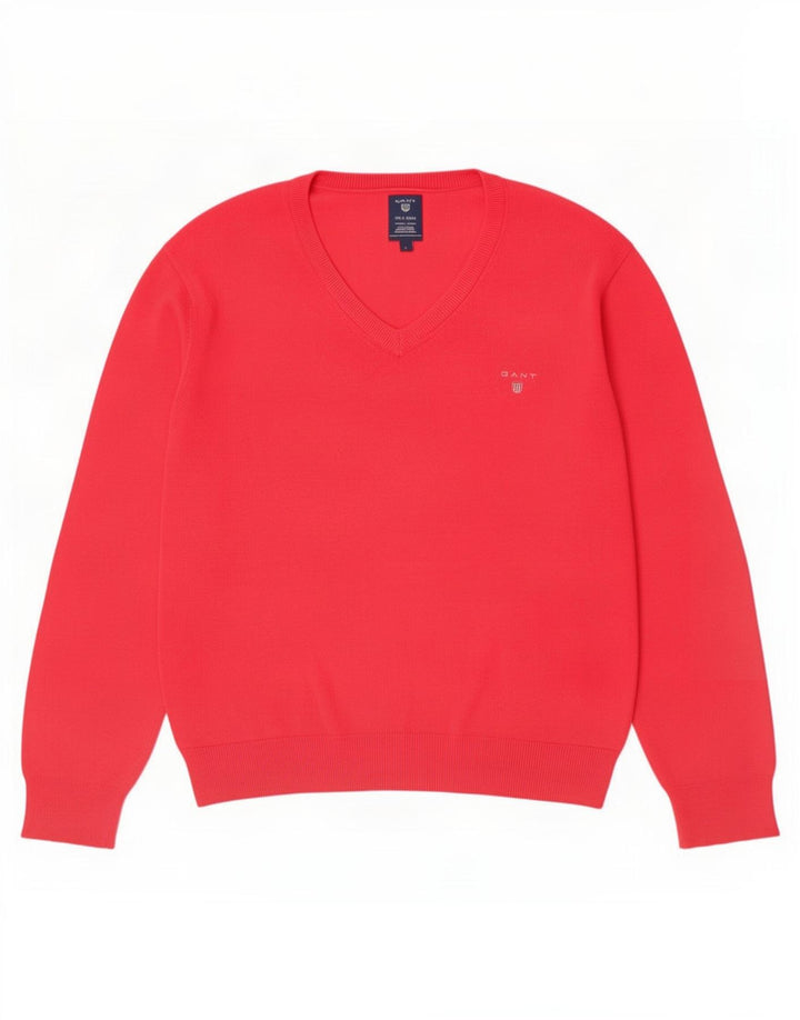 Gant Herre V-hals sweater Stor rød bomuld