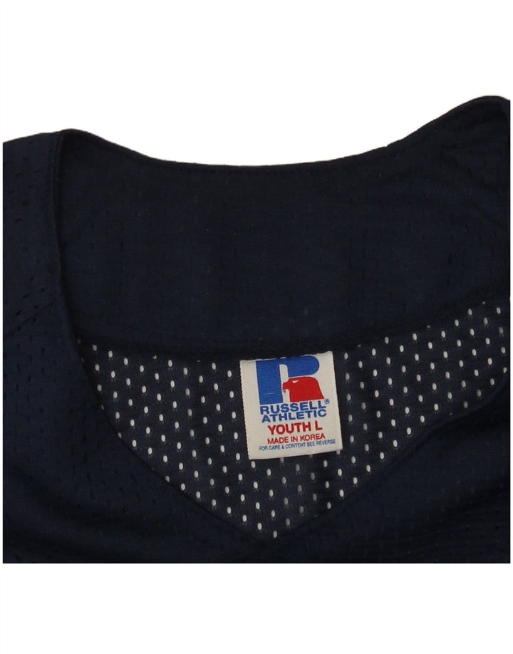 RUSSELL ATHLETIC Drengetrøje Top 13-14 år Large Navy Blue