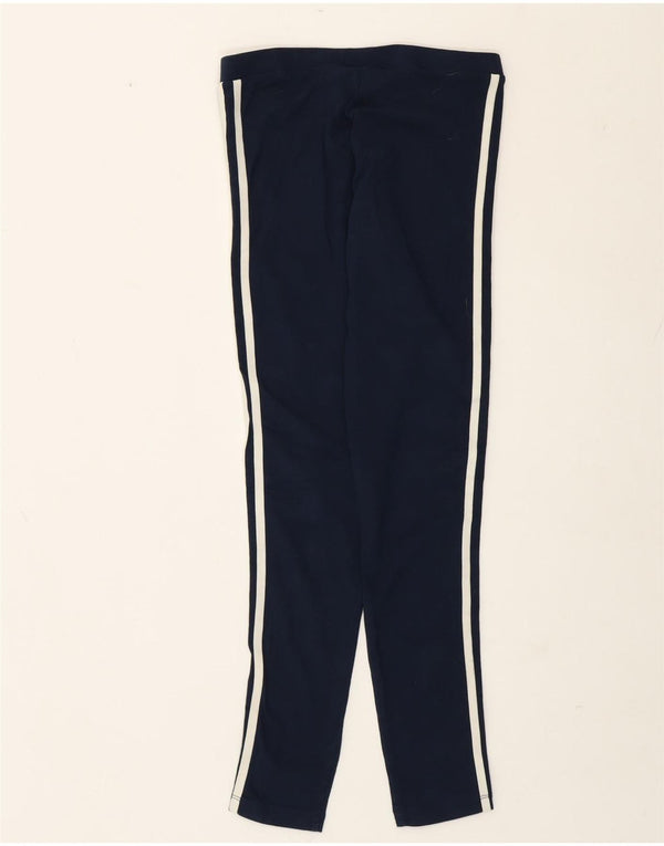 Adidas Dame Leggings UK 8 Small Navy Blue Bomuld
