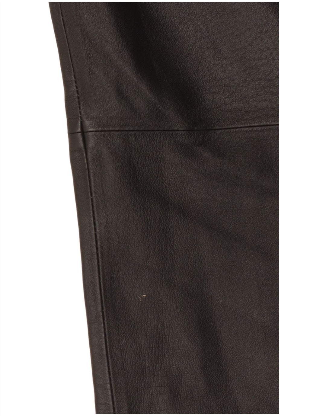 Vintage lige læderbukser til kvinder EU 38 Medium W28 L29 sort læder