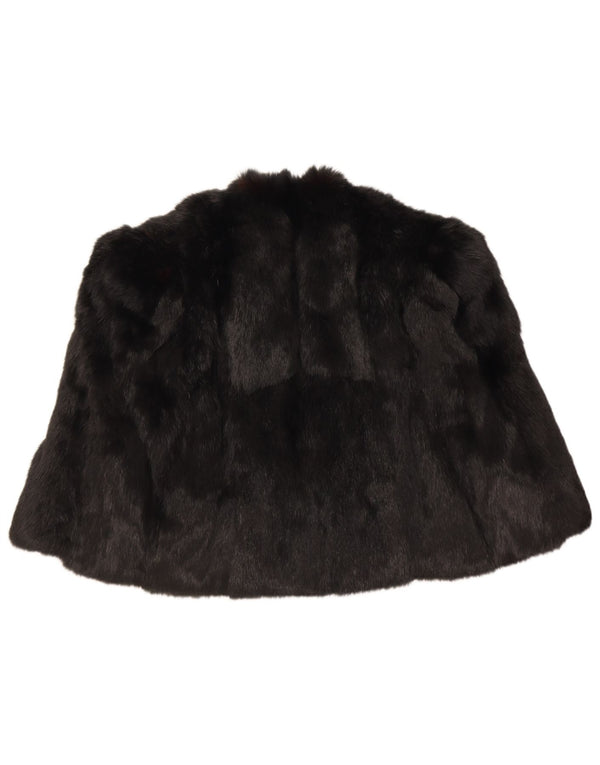 Vintage Womens Fur Bolero Jacket One Size Black