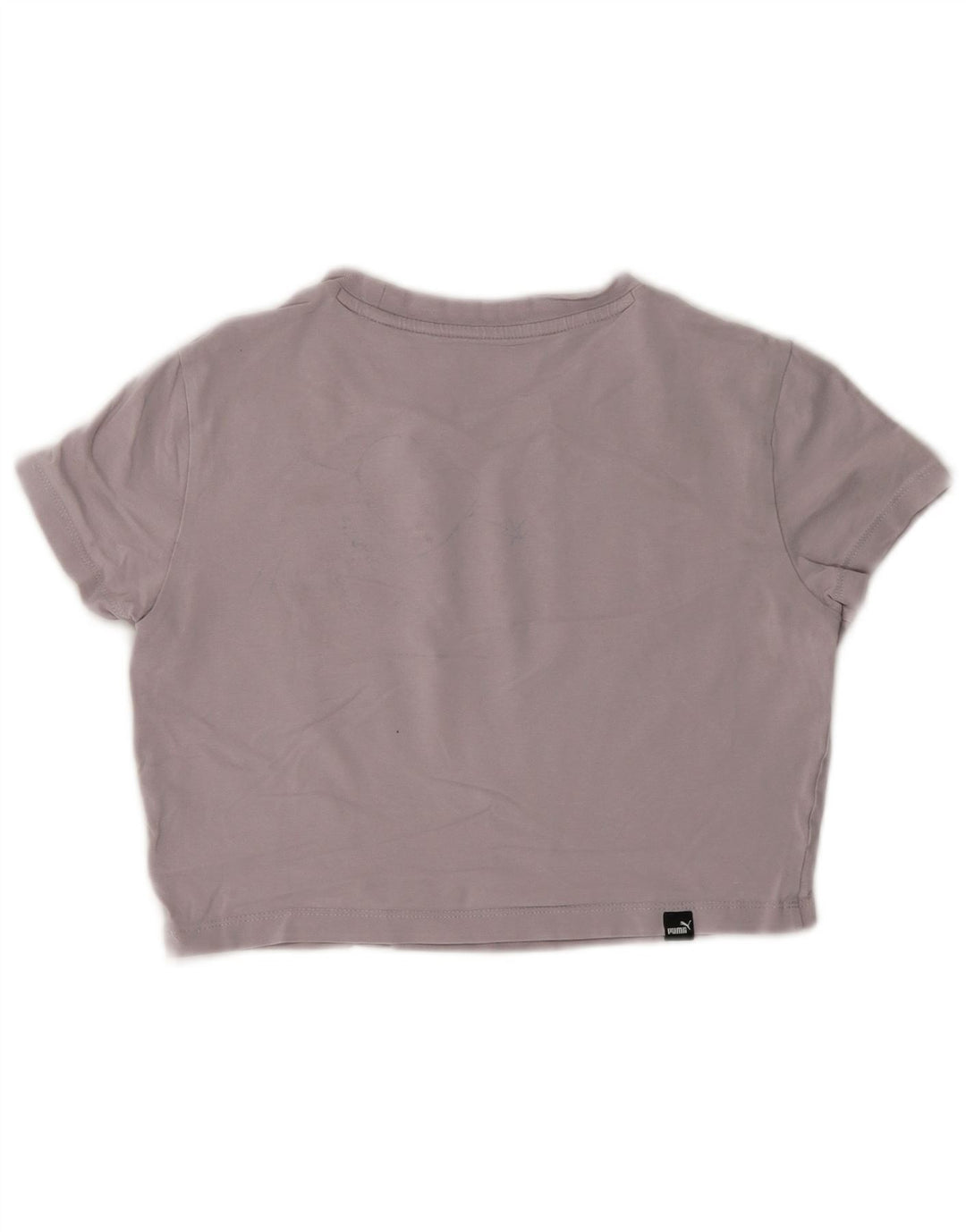 Puma Womens Crop Graphic T-Shirt Top UK 10 Small Grey