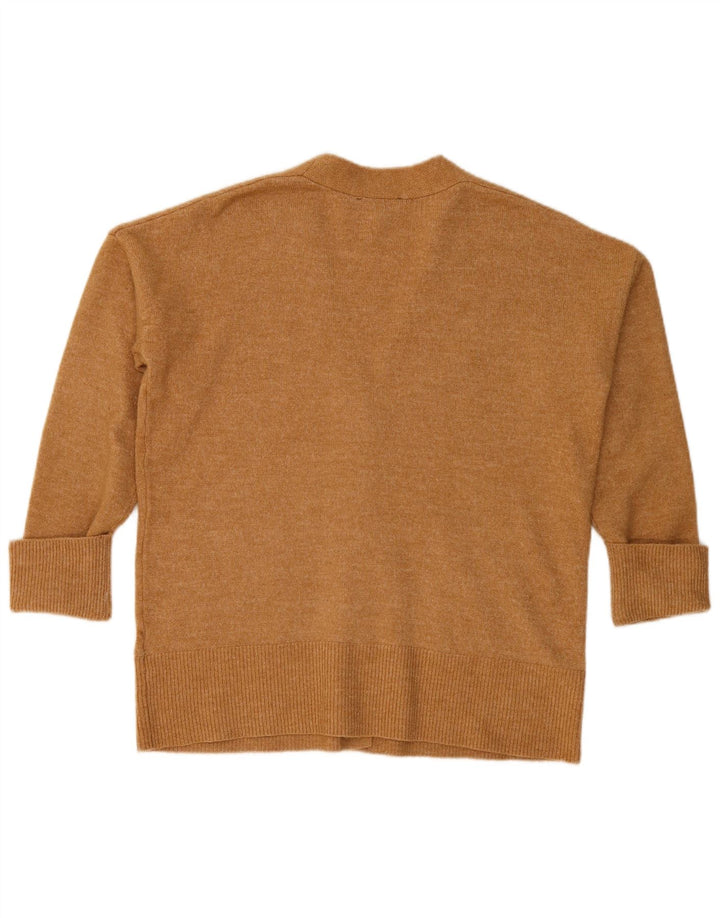 FASE otte Dame oversized cardigan sweater UK 10 Small Beige Acryl