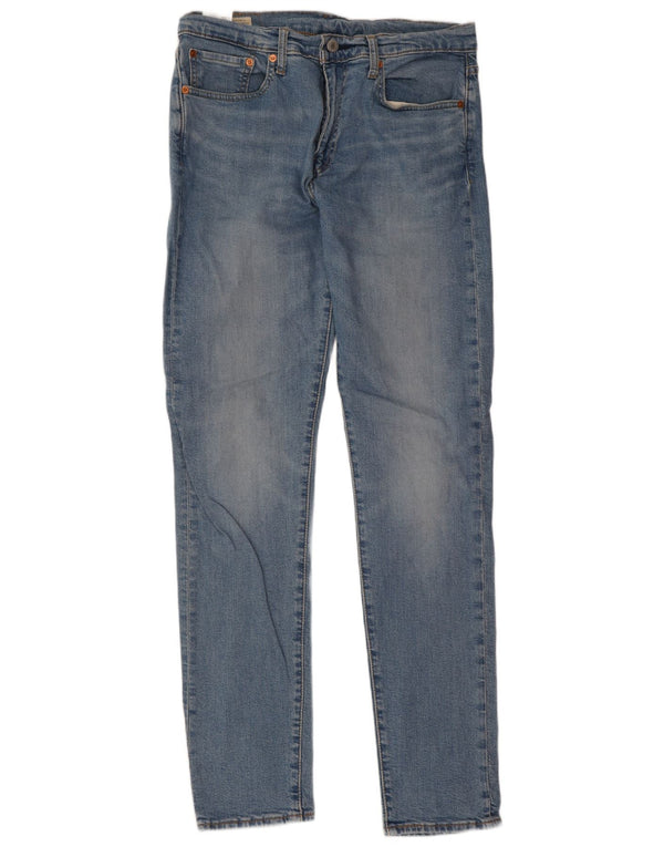 Levi's Herre 512 Slim Fit Tapered Jeans W32 L34 Blå Bomuld