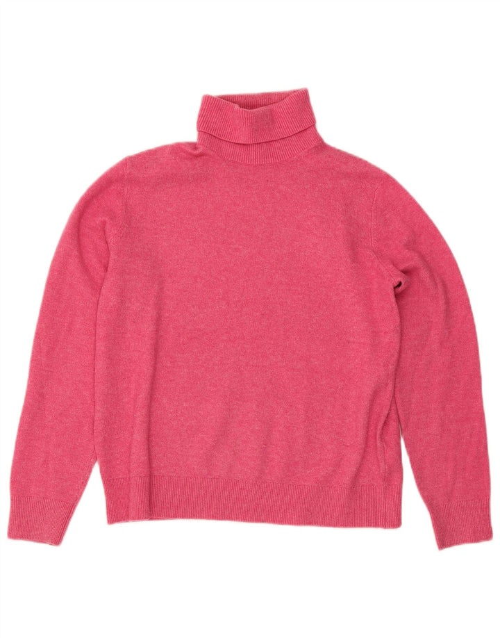 Marks & Spencer Dame Rullehals sweater UK 10 Small Pink Flecked
