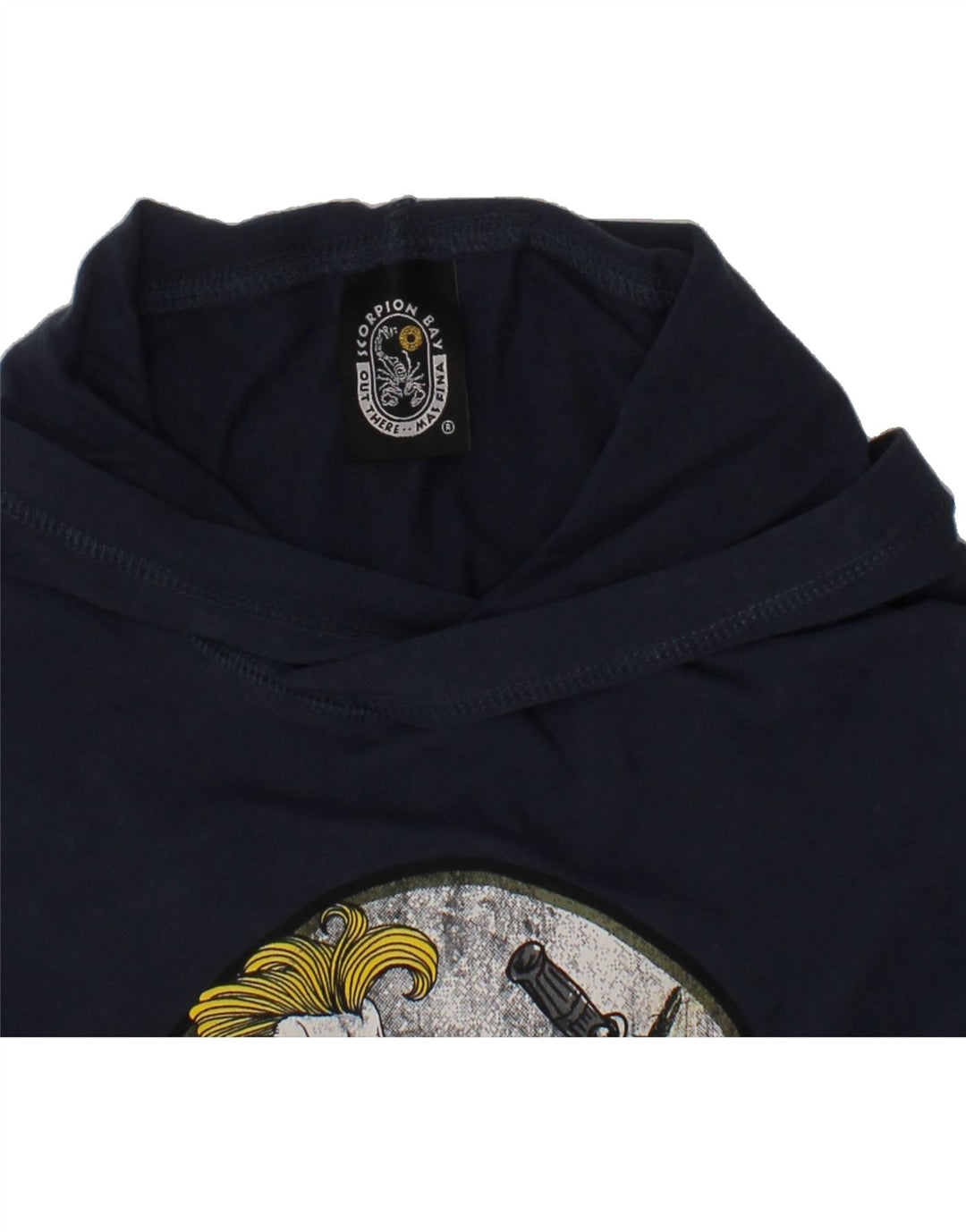SCORPION BAY Boys Graphic Top Long Sleeve 10-11 Years Large Navy Blue Vintage Scorpion Bay and Second-Hand Scorpion Bay from Messina Hembry 