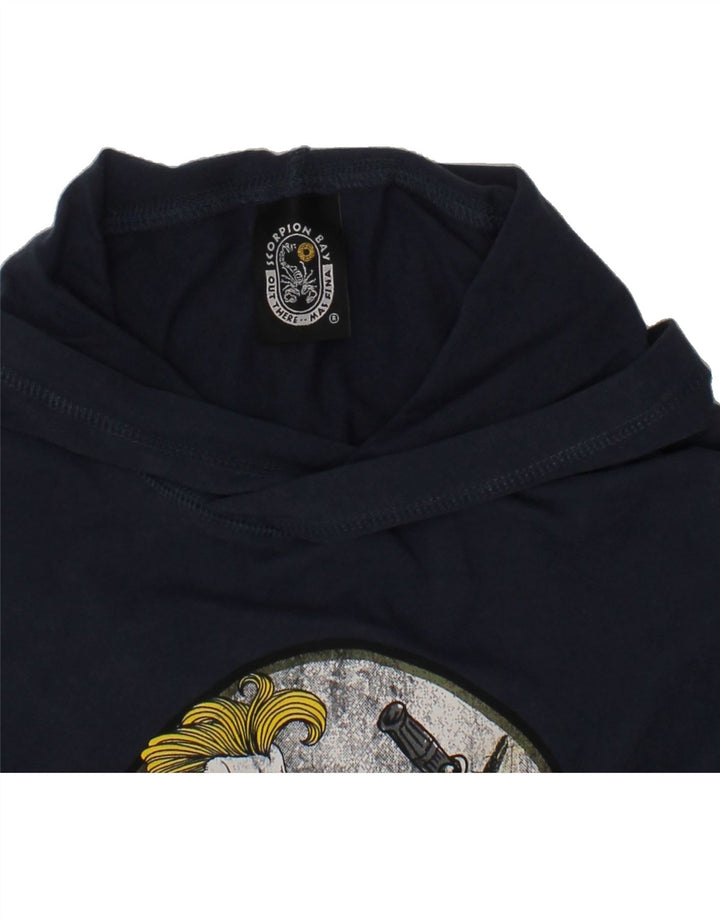 SCORPION BAY Boys Graphic Top Long Sleeve 10-11 Years Large Navy Blue Vintage Scorpion Bay and Second-Hand Scorpion Bay from Messina Hembry 