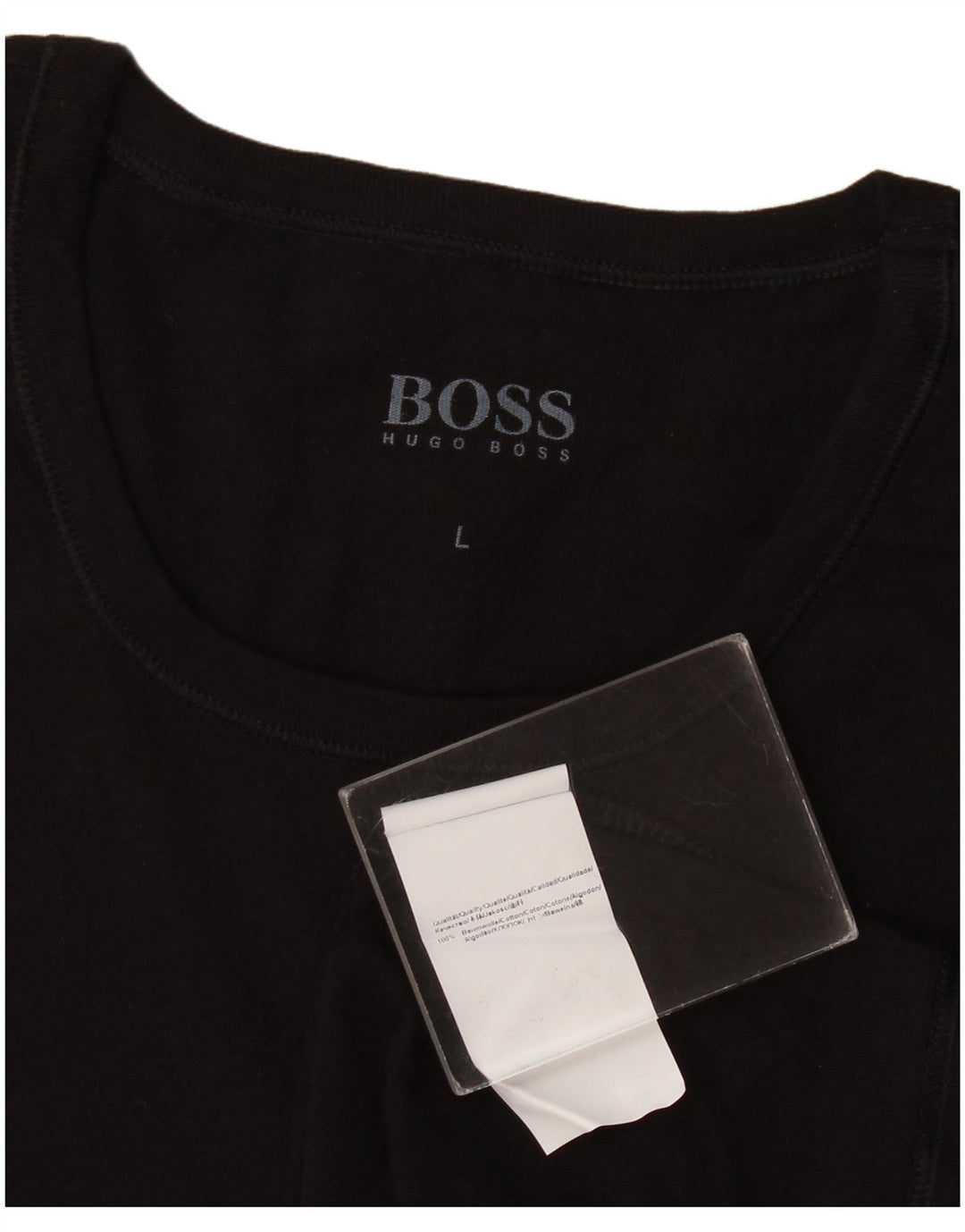 Hugo Boss Herre T-Shirt Top Stor Sort Bomuld
