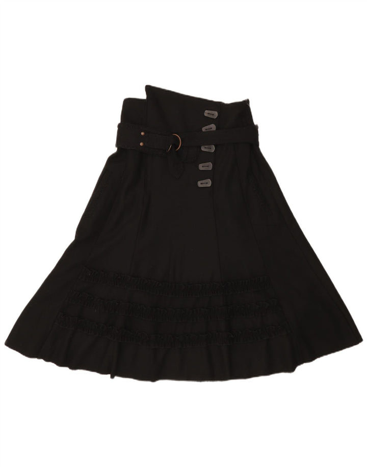 Objekt Dame A-Line nederdel EU 38 Medium W28 Sort Uld