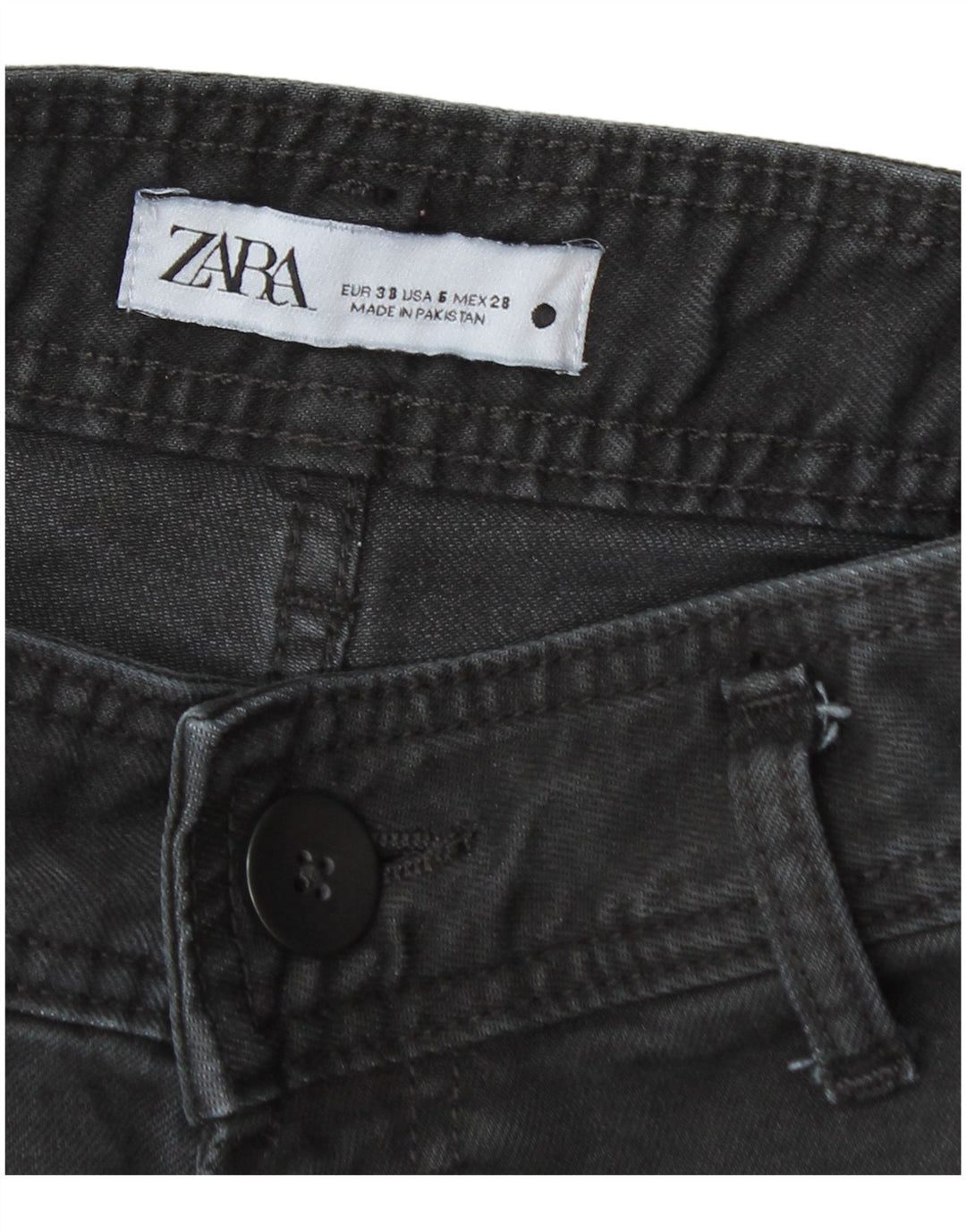 Zara Dame Jeans med brede ben EU 38 Medium W28 L29 Marineblå