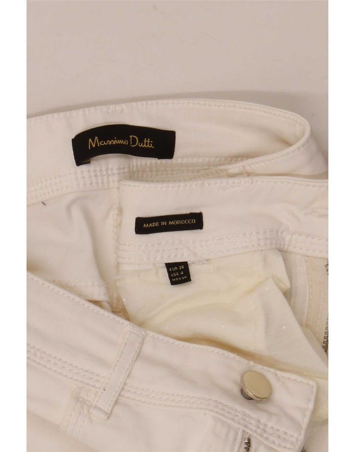Massimo Dutti Dame Straight Jeans EU 36 XS W26 L26 Hvid