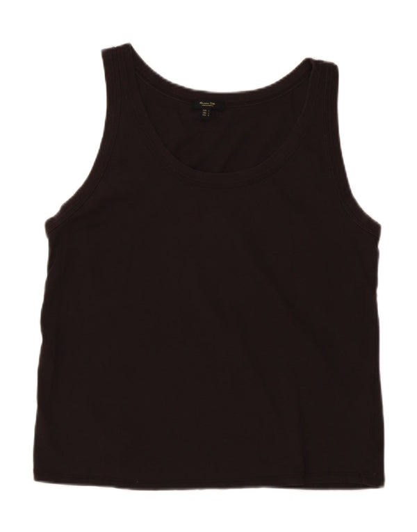 Massimo Dutti Damevest Top UK 14 Stor Sort Bomuld