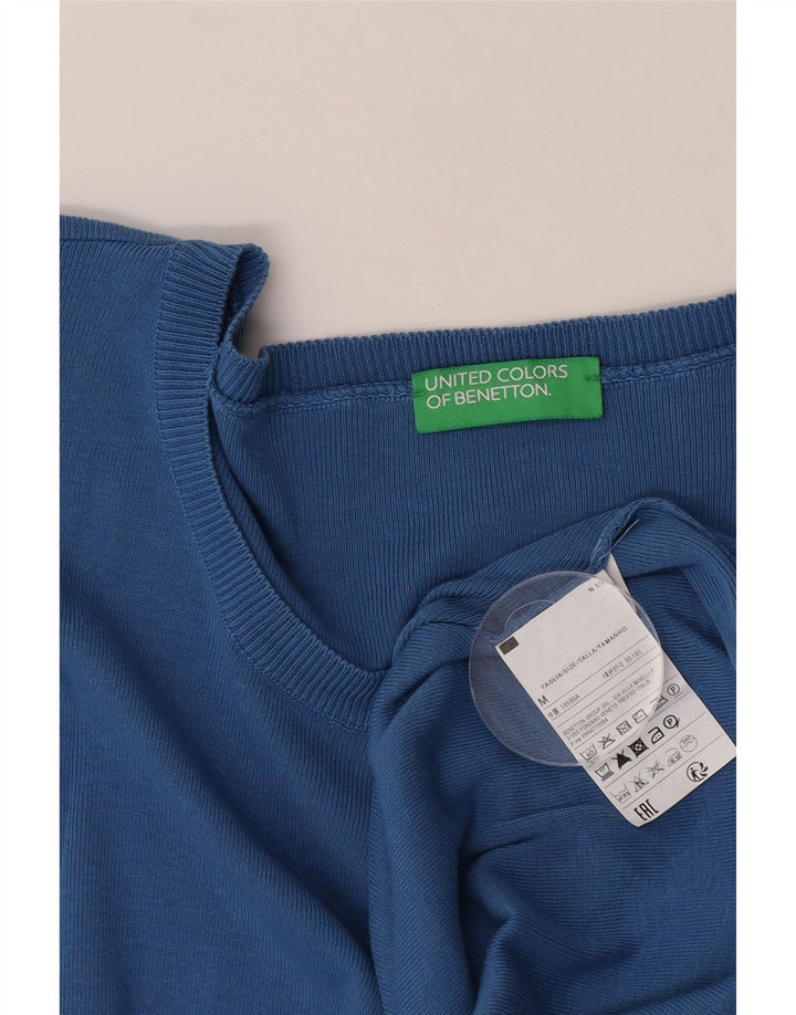 Benetton Dame sweater med rund hals DK 14 Medium Blue Bomuld