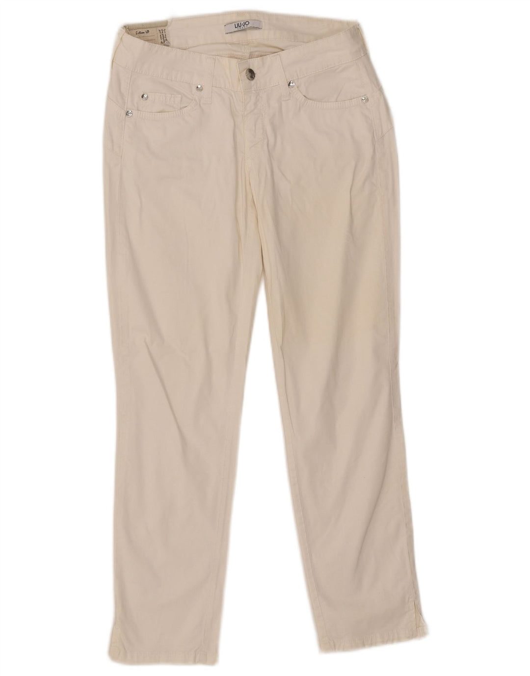 Liu Jo Dame Slim Jeans W28 L26 Hvid Bomuld