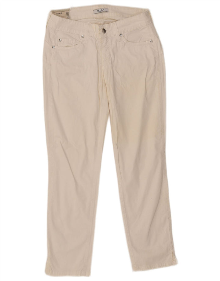 Liu Jo Dame Slim Jeans W28 L26 Hvid Bomuld