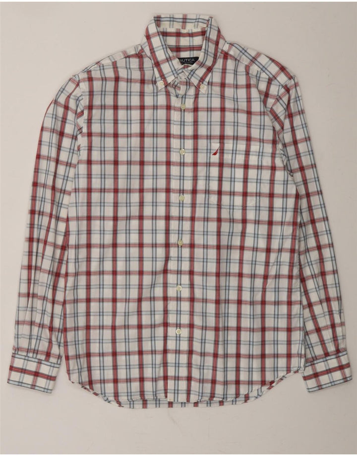 NAUTICA Mens Wrinkle Resistant Shirt Medium Multicoloured Check Cotton Vintage Nautica and Second-Hand Nautica from Messina Hembry 