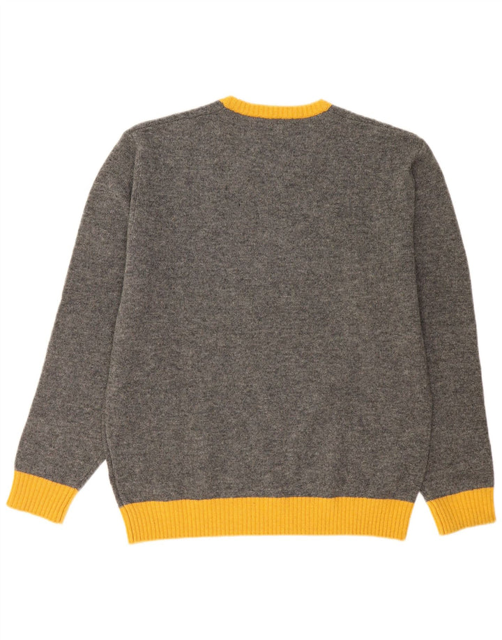 Kappa Herre V-hals sweater XL Grå Colourblock Uld