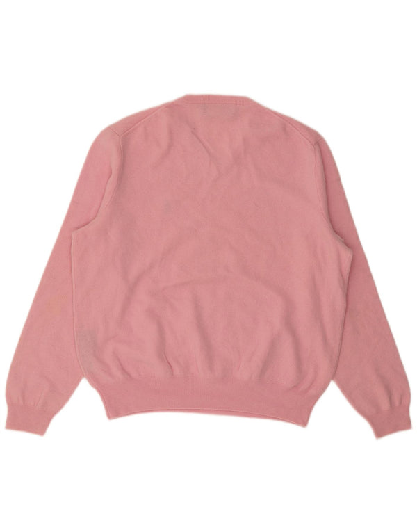 POLO RALPH LAUREN Dame V-hals sweater UK 16 Large Pink