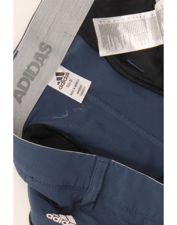 Adidas Herre Slim Chino Bukser W32 L32 Blå Polyester