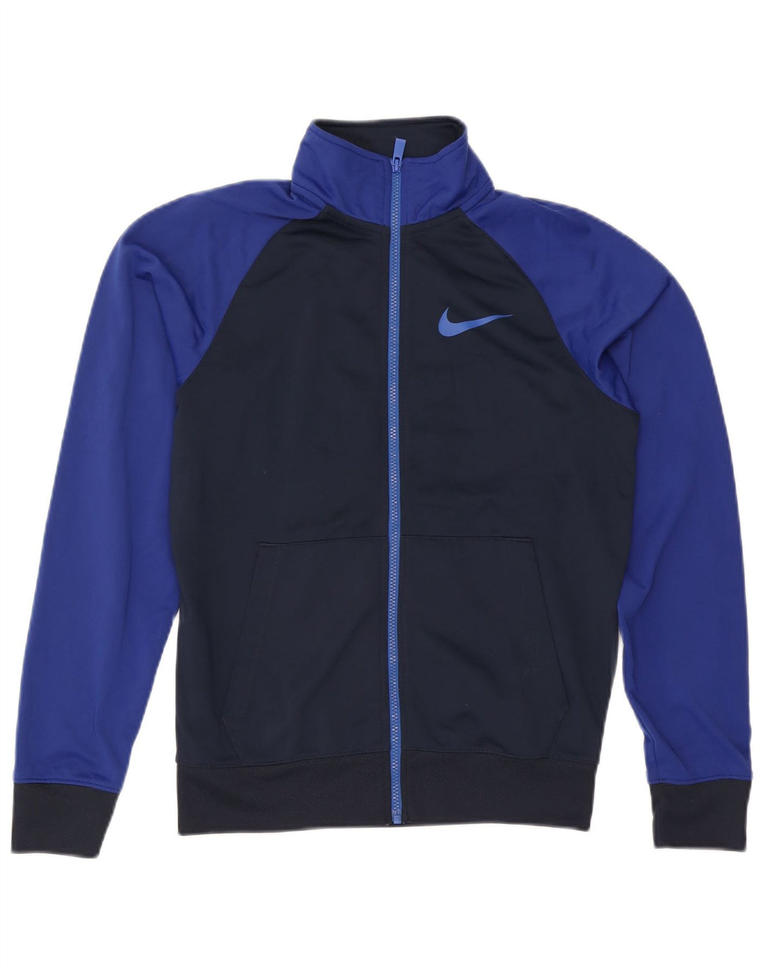 Nike træningsdragt til mænd, topjakke, lille marineblå colourblock polyester
