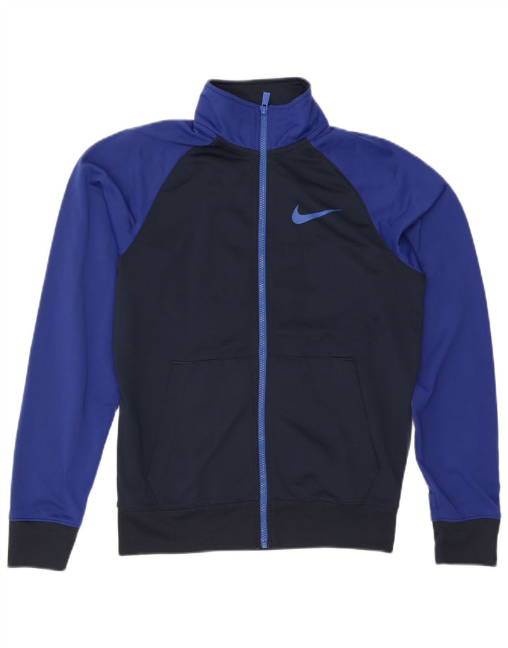 Nike træningsdragt til mænd, topjakke, lille marineblå colourblock polyester