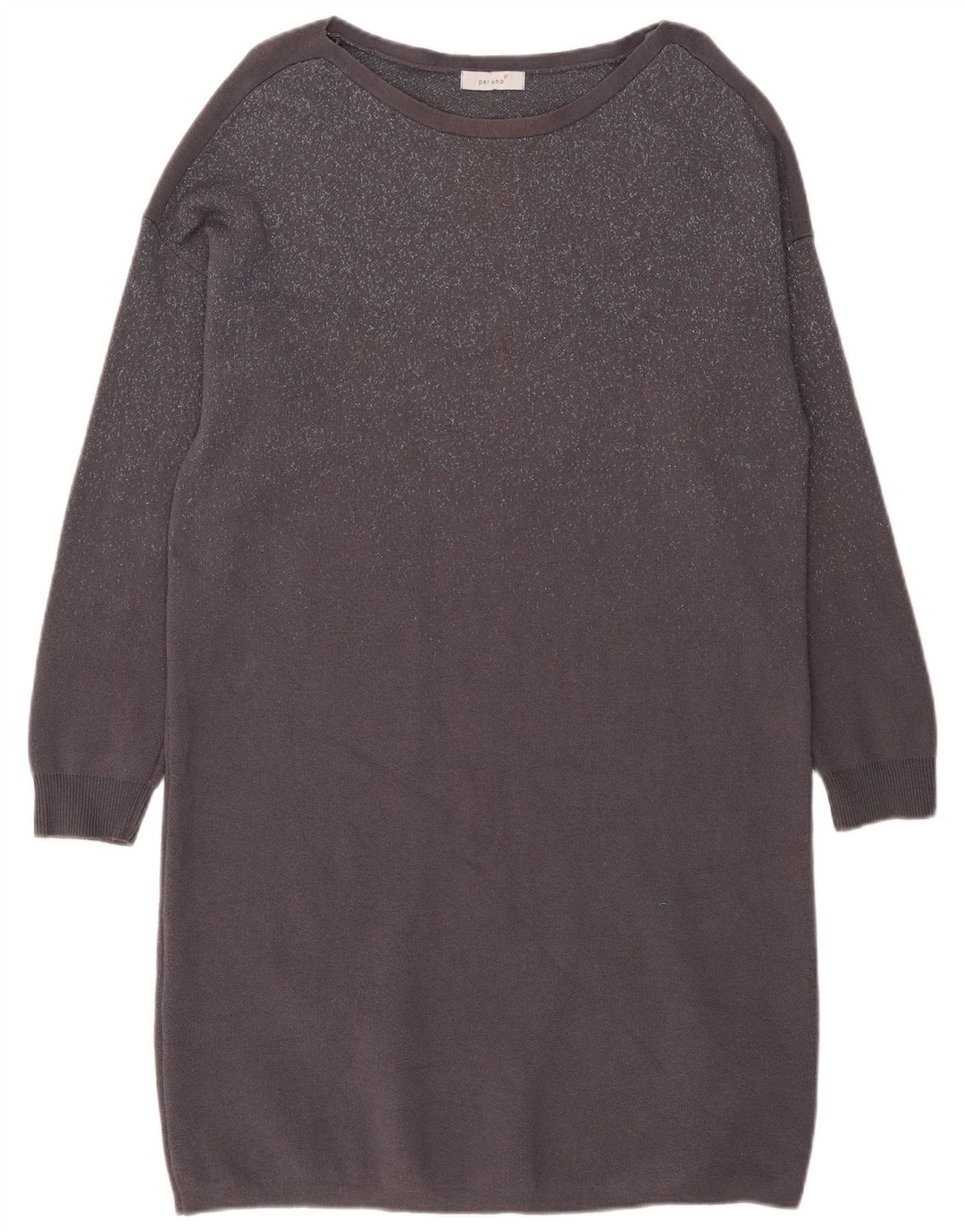 Marks & Spencer Womens Per Una Jumper Dress UK 16 Large Grey Flecked