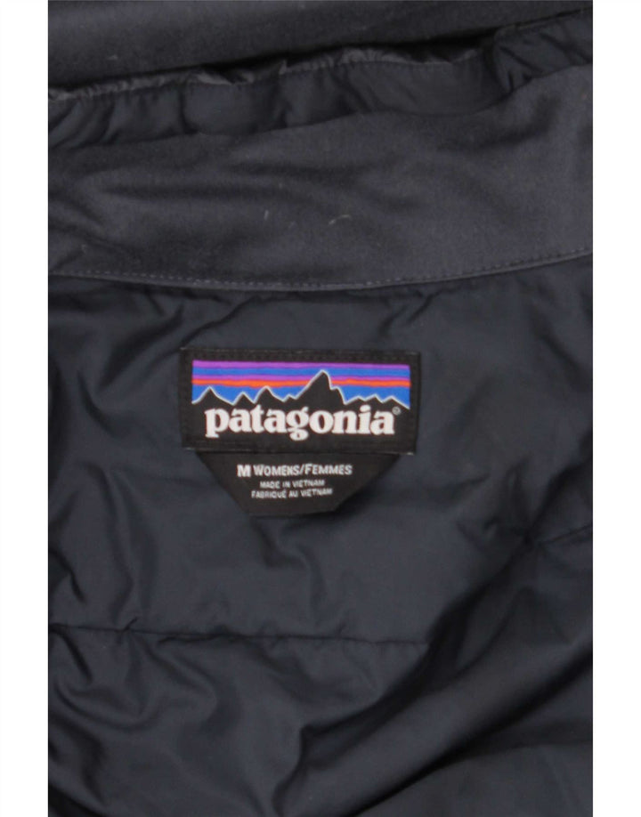 Patagonia Dame Hooded Windbreaker Coat UK 12 Medium Grey Polyester