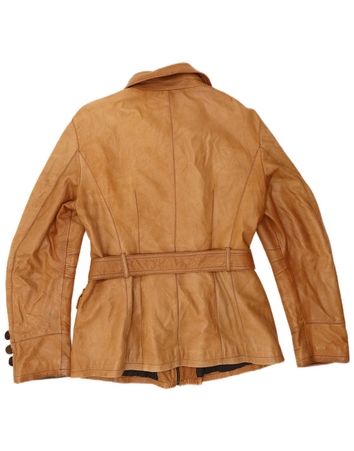 Vintage læderjakke til kvinder IT 50 XL Beige læder