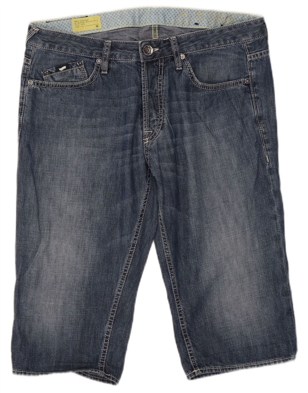 Gas Herre Denim Shorts W33 Medium Blue Cotton