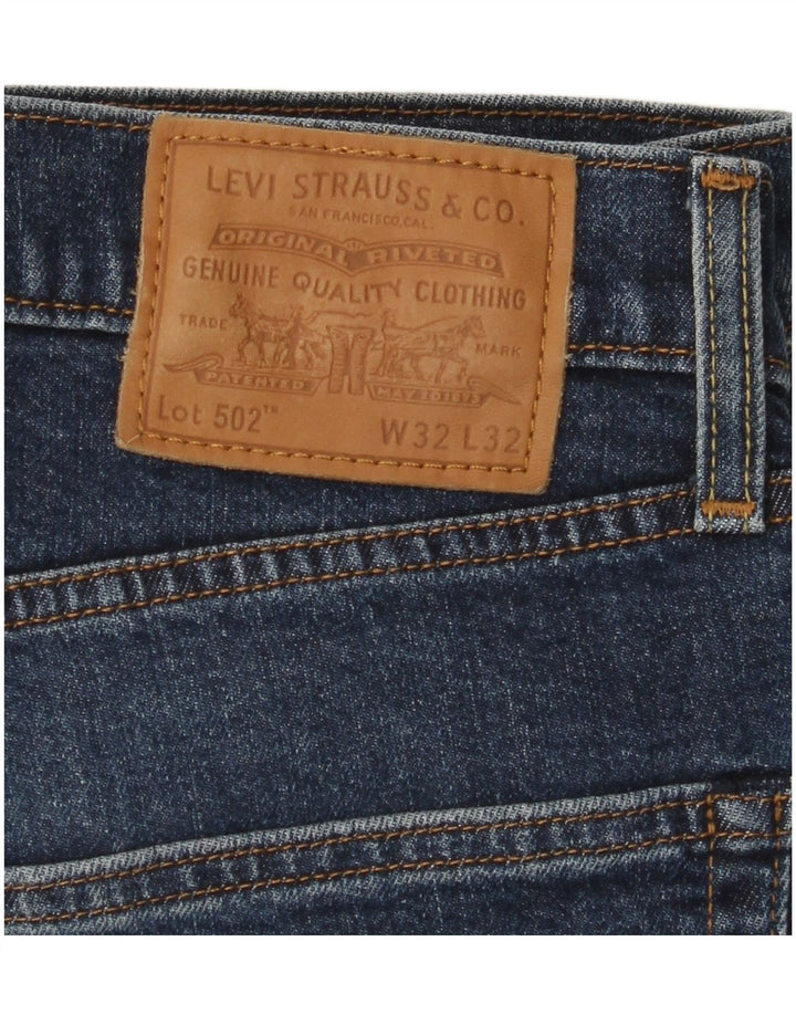 LEVI'S Herre 502 tilspidsede jeans W32 L29 Blå Bomuld
