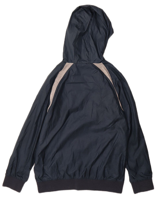 Champion Boys Hooded Bomber Jacket 11-12 år Large Navy Blue Colourblock