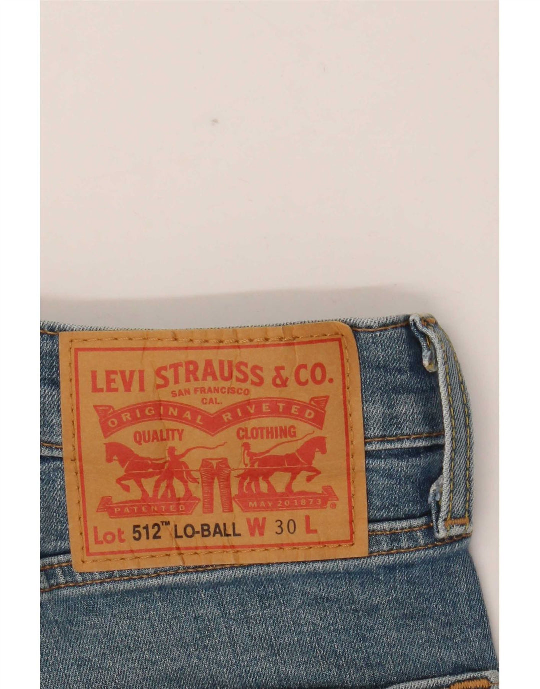 Levi's Womens 512 Slim Tapered Jeans W30 L31 Blå Bomuld