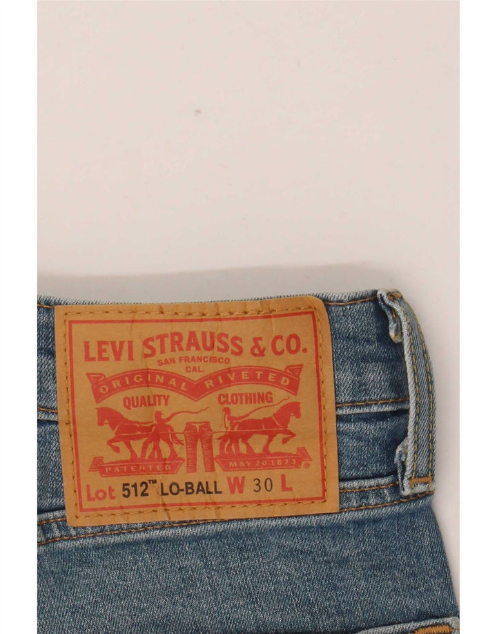 Levi's Womens 512 Slim Tapered Jeans W30 L31 Blå Bomuld
