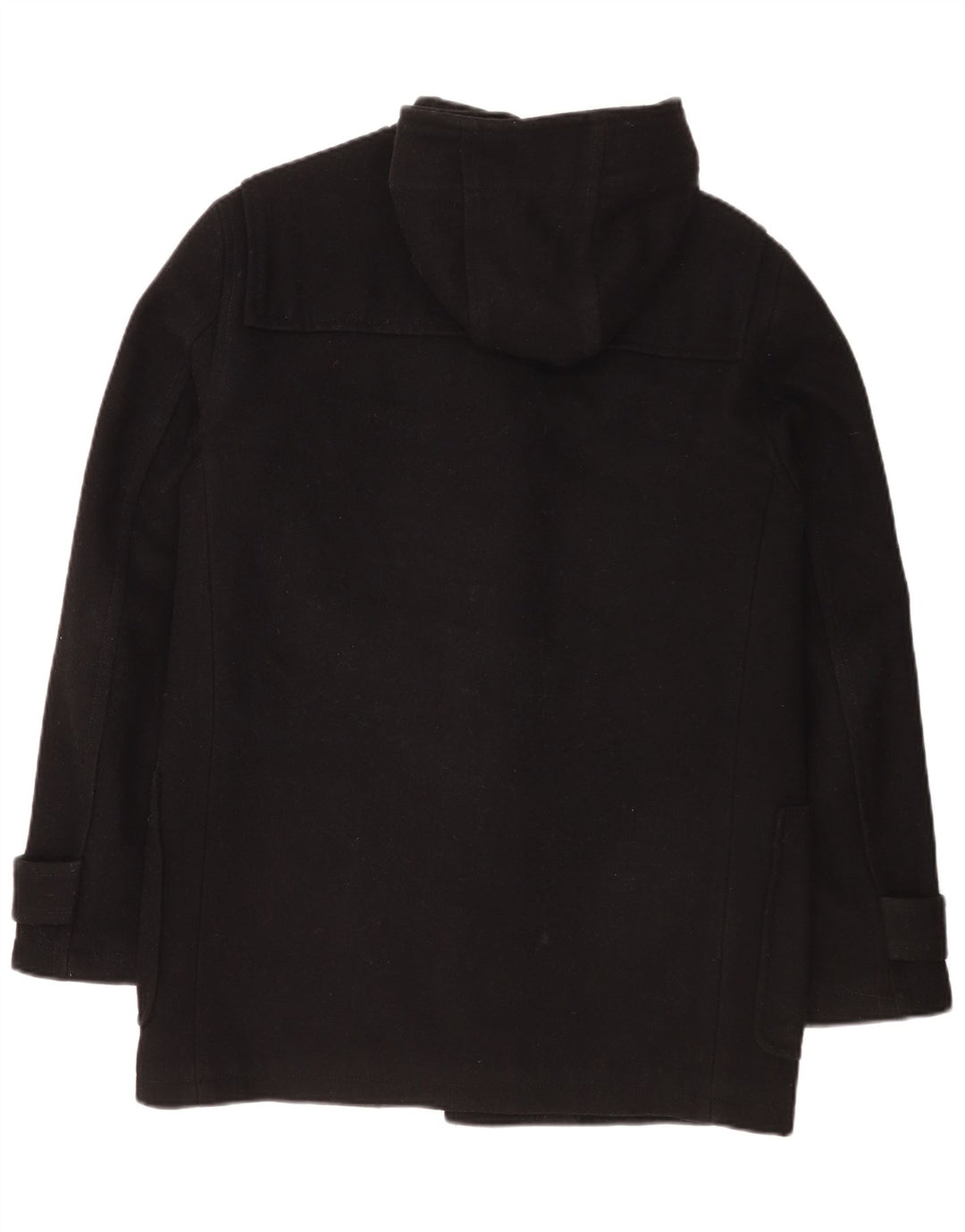 Superdry Duffle Coat med hætte til mænd UK 40 Large Black Wool
