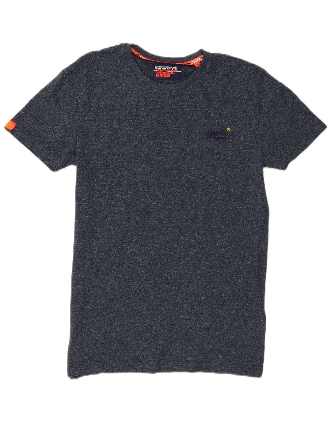 Superdry T-shirt top til mænd, lille marineblå flækket bomuld