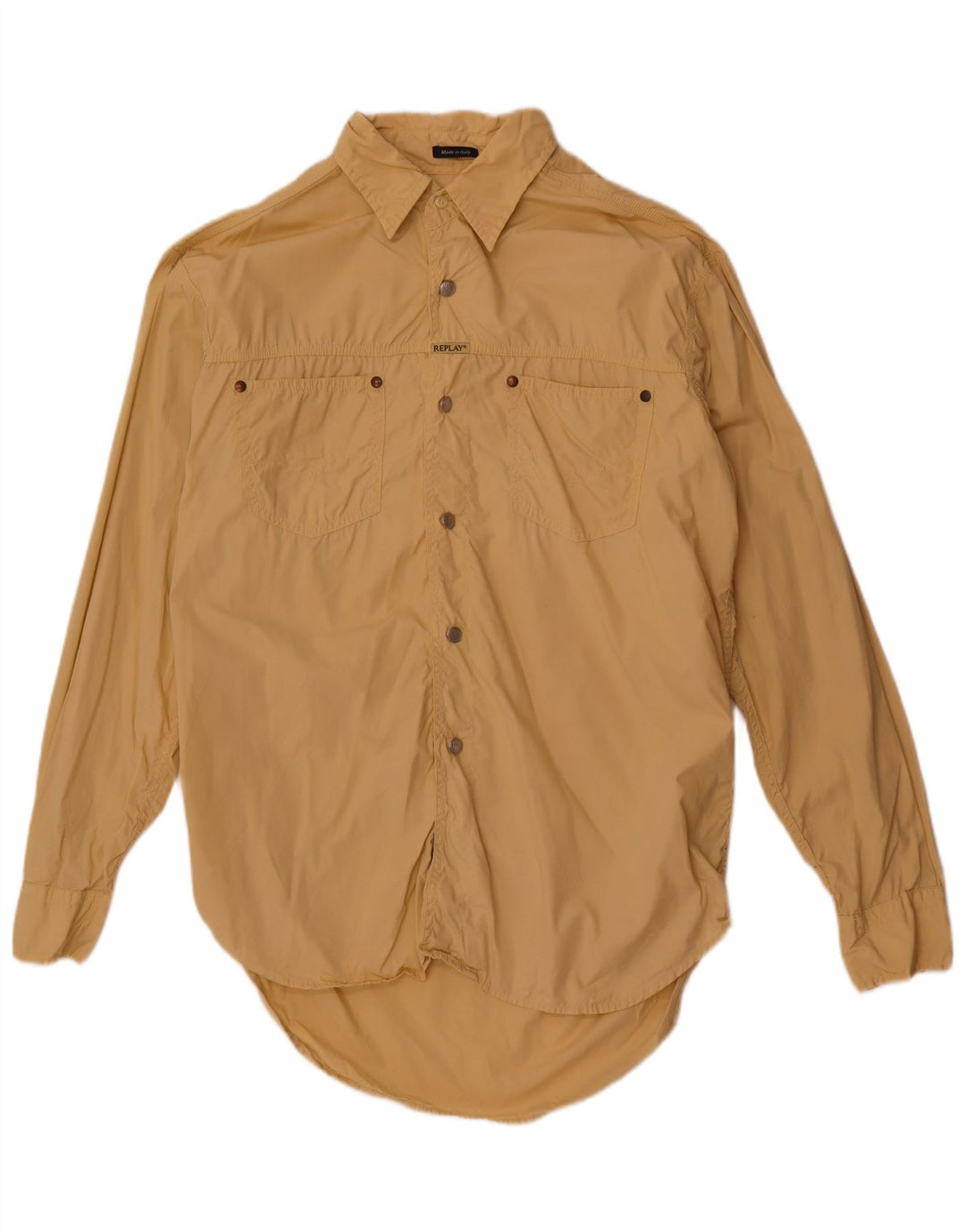Replay Dameskjorte UK 18 XL Beige Bomuld