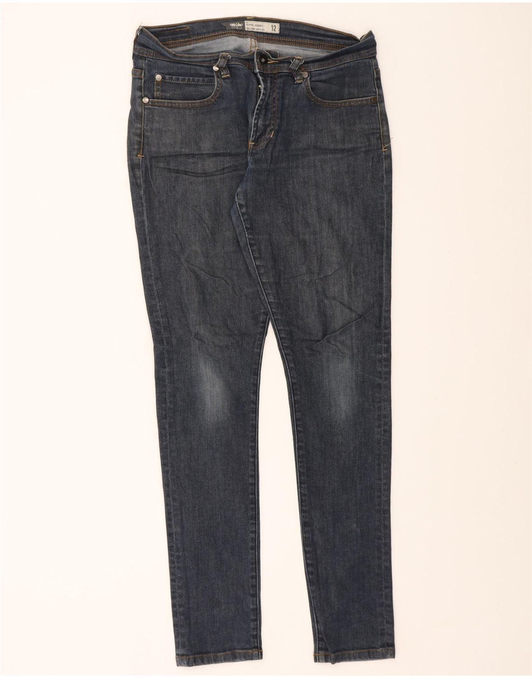 MOSSIMO Womens Super Skinny Jeans US 12 Large W32 L32 Navy Blue Vintage Mossimo and Second-Hand Mossimo from Messina Hembry 