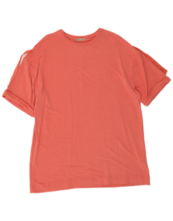 Zara Dame Tunika Top UK 10 Lille Pink Polyester