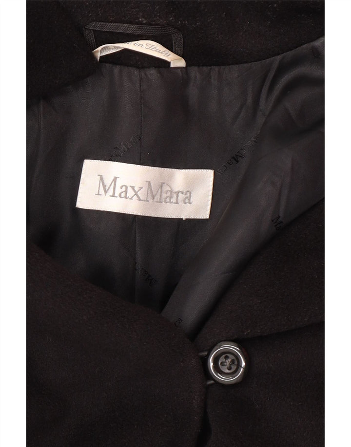 MAX MARA Overfrakke til kvinder UK 8 Small Black Uld Classic